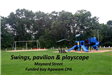 Swings, pavilion and playscape on Maynard Street