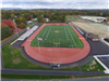 Aerial view of high school track completed