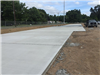New pad of concrete