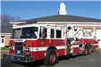 Truck 1 in front of fire station