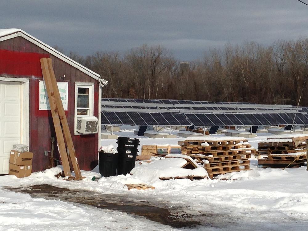 Solar panels at the Main Street Solar Farm